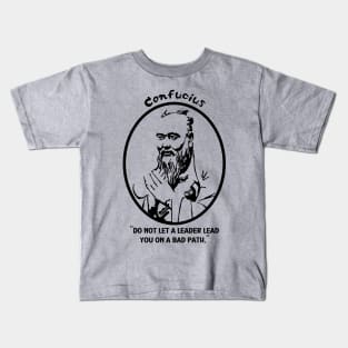 Confucius Portrait and Quote Kids T-Shirt